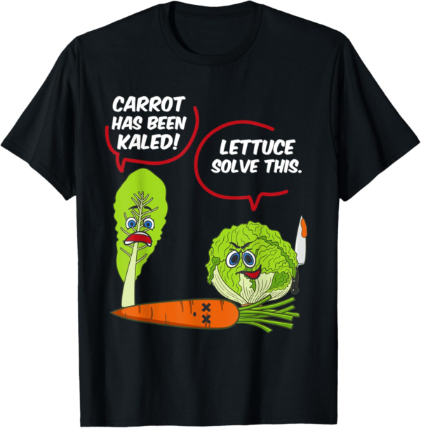 Letttuce Leaf Vegetable Funny Joke Vegetarian Vegan T-Shirt - Image 2